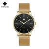 WWOOR Men's Watches Ultra thin Stainless Steel Waterproof Quartz Wrist Watch for Men Top Brand Luxury Fashion Male Watch