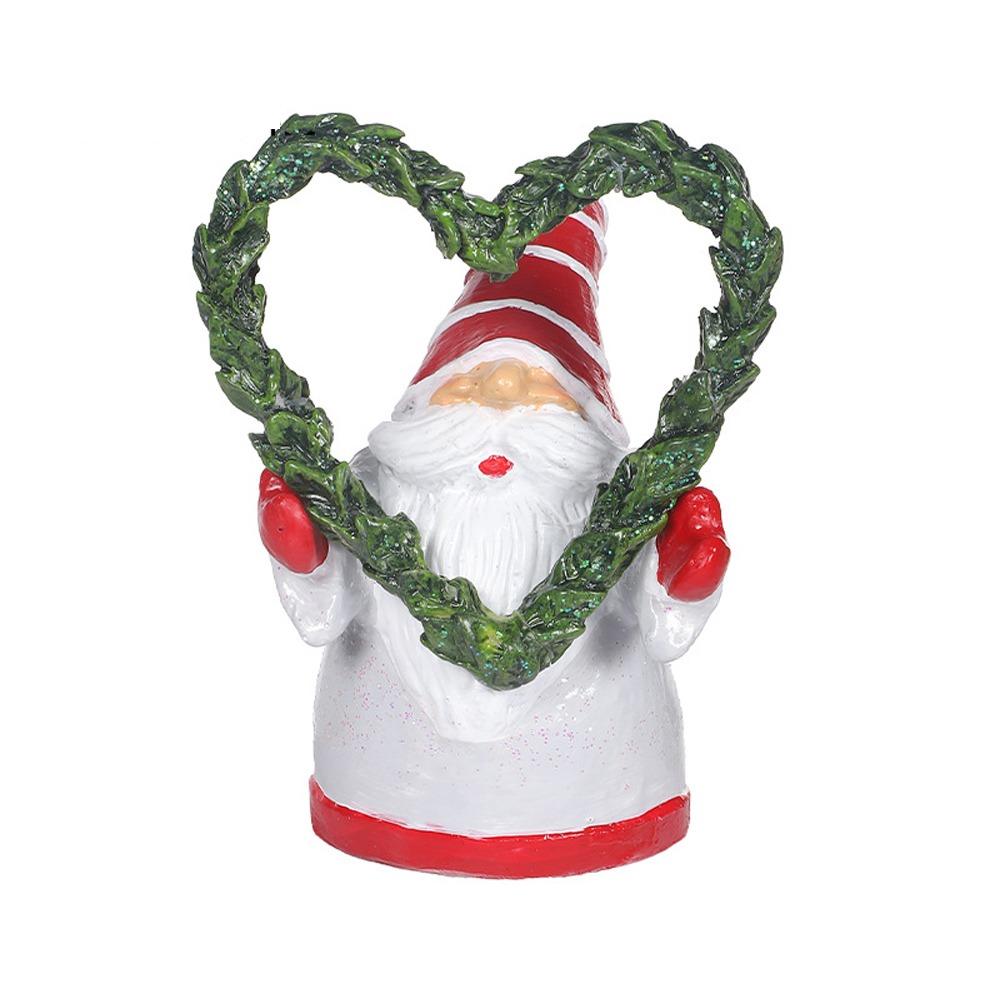 Standing Christmas Gnome Ornament Resin Santa Claus Statue Xmas Gnome Elf Figurine  Children Gifts