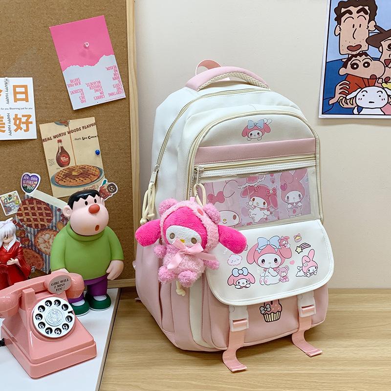 Schoolbag New Cartoon Japanese Large-capacity Multi-compartment Cute 1-1 Grade Schoolbag Versatile Casual Sweet Backpack