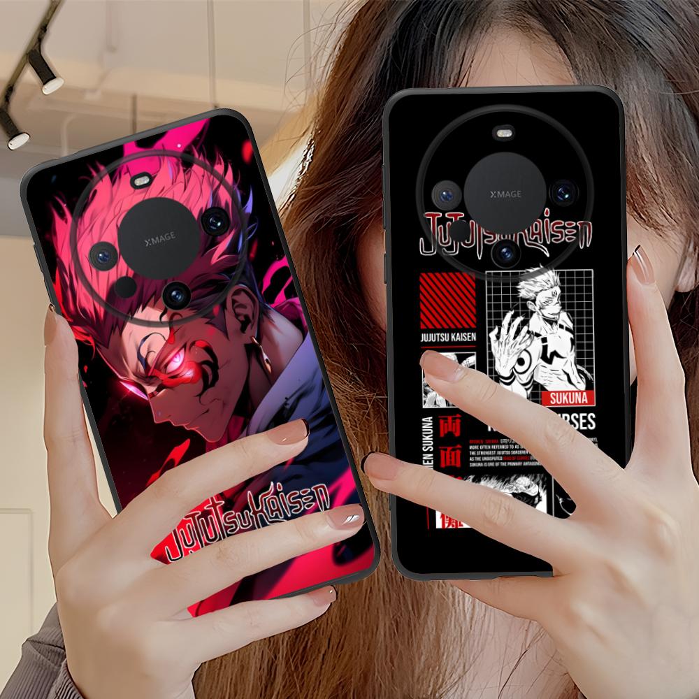 Jujutsu Kaisen Sukuna Mobile Phone Case for Huawei Mate 60 50 40 30 20 10 Pro Plus Lite E 5G Colour Printing Cover Cover Pretty