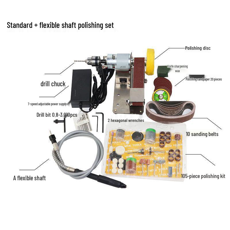 Compact Belt Sander & Knife Sharpener: 15° Angle DIY Polisher for Woodworking and Household Use