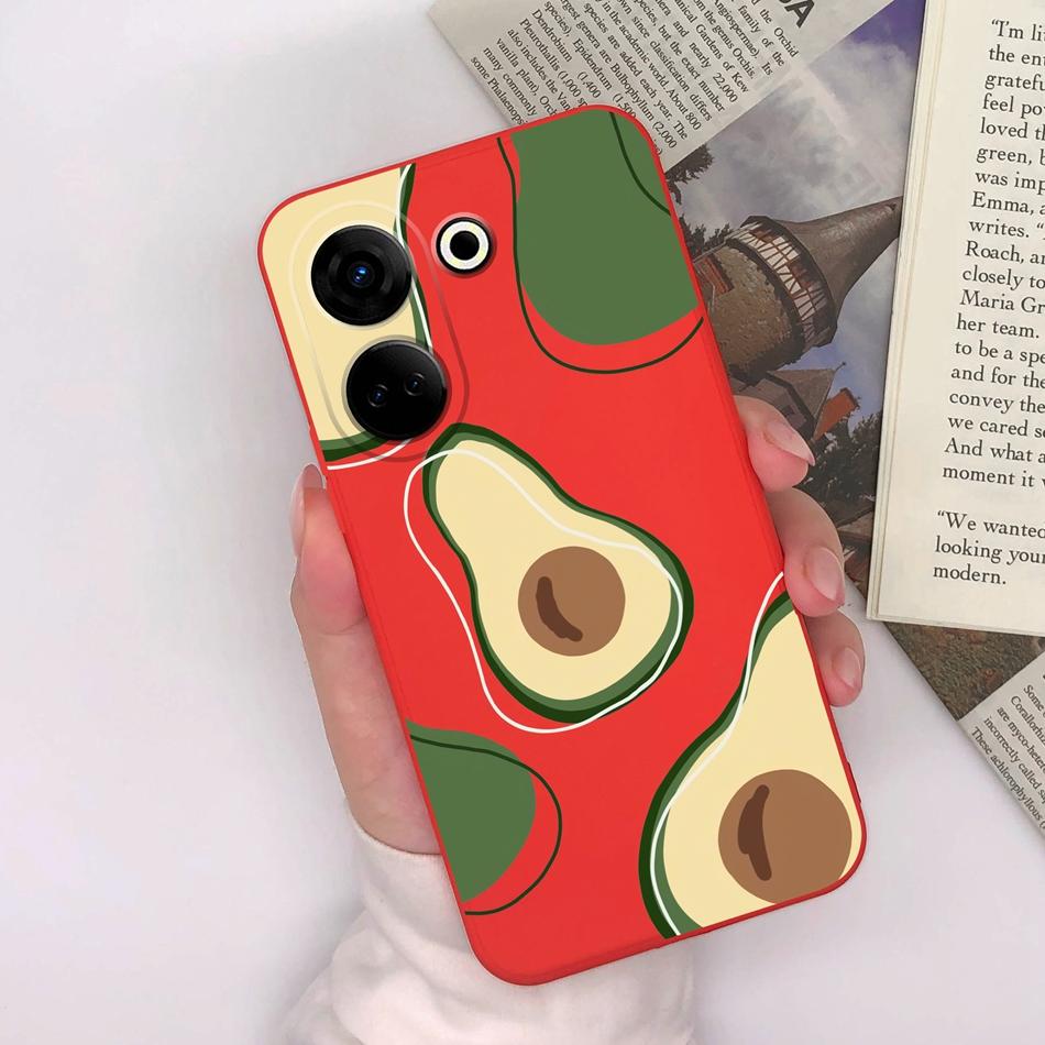 For Tecno Camon 20 Pro 4G 5G Phone Cases Cute Design Matte Silicone Shockproof Black Cover For Tecno Camon20 20Pro Bumper Capa