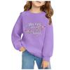 Felpa con cappuccio e stampa natalizia per bambina, manica lunga, pullover casual e comodo per le vacanze