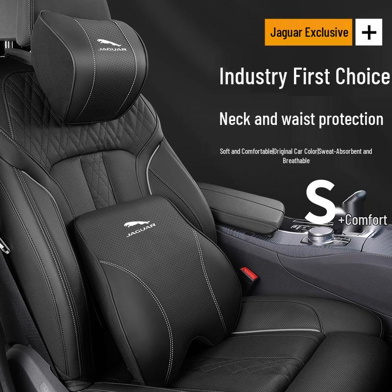 Compatible with Jaguar XEL, XFL, E-PACE, XE, XF, XJ headrests and neck pillows, interior trim accessories.