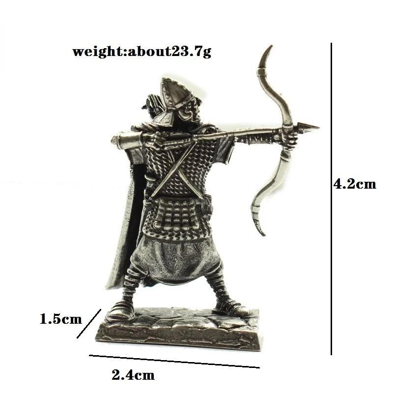 Metal Copper Lost Roman Legionnaire Archer Shield Soldiers Model Figurines Miniatures Car Decorations Toy Ornament Gift