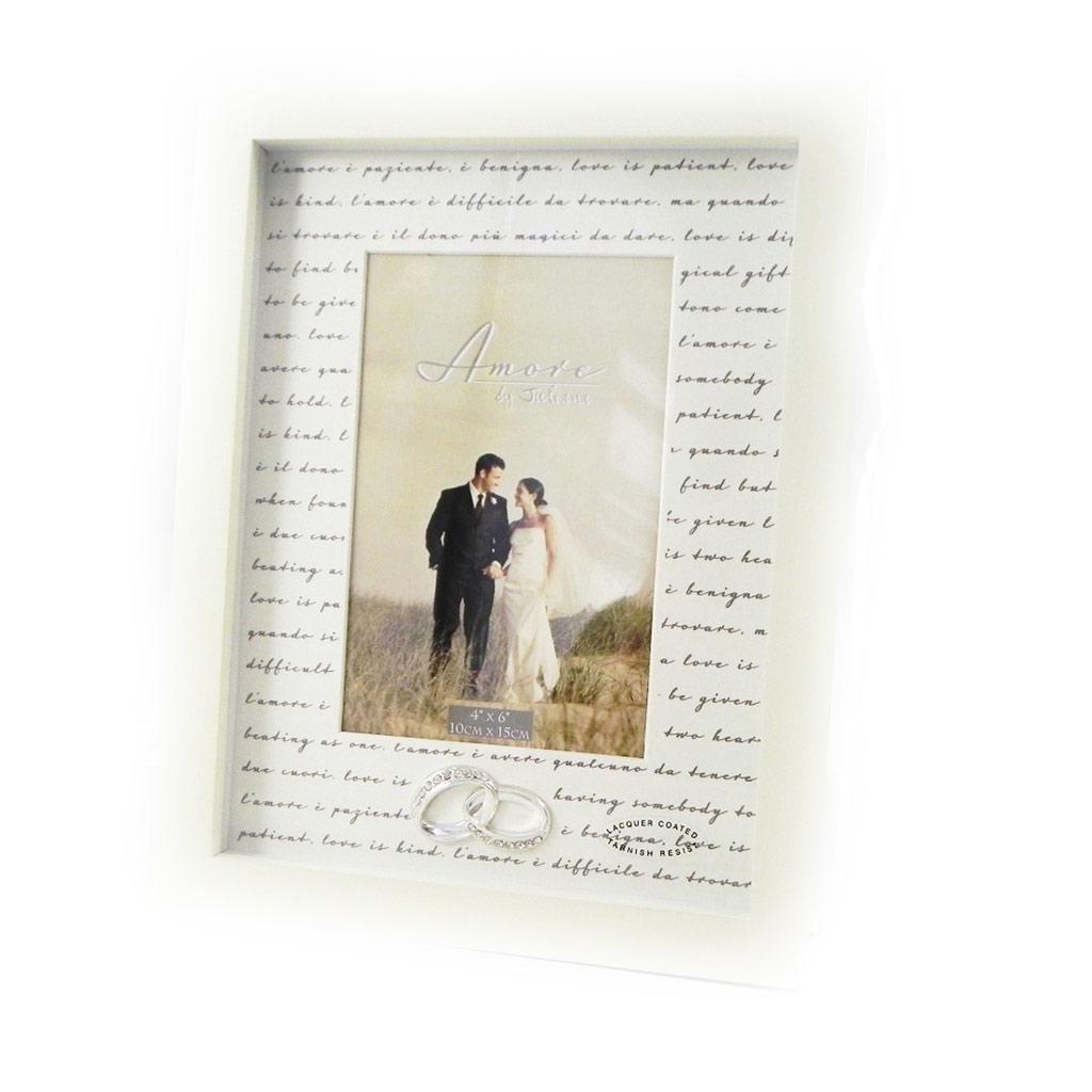 Les Trésors De Lily [I0424] - Photo Frame 'Alliances' Ivory 10x15 Cm