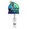 Set of 24 Glitter Acrylic Retractable Badge Holders for Work ID Cards