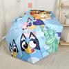 Bluey Friends Adventure Automatic Umbrella Retractable Design with 8-Rib Durability Durable Plastic & Iron All-Season Use Elegant Umbrella