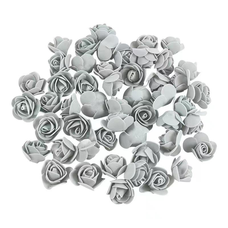 50~500Pcs 3.5cm PE Foam Rose Head Artificial Flower For Wedding Birthday Party Home Decor DIY Bear Rose Valentines Day Gifts