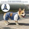 Salopette di Denim Leggere e Traspiranti per Cani con Spallacci Regolabili, Tessuto Morbido Lavato, Stile Casual, Abbigliamento per Animali Domestici Adatto per Primavera e Autunno