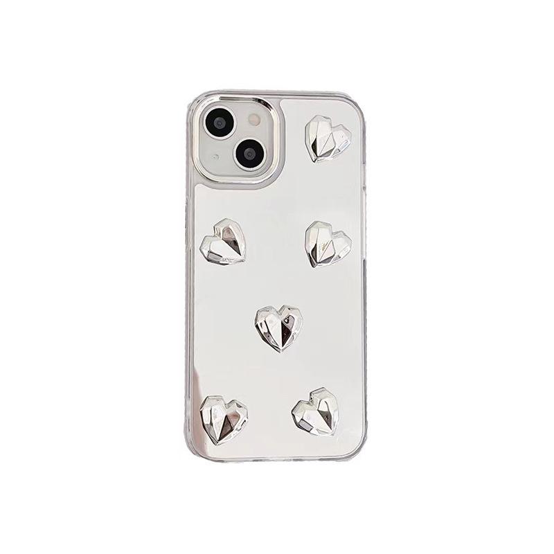 Iphone16Plus Mirror Mobile Phone Case Is Suitable For Apple 17Pro Love Light Luxury 15 Women'S 12 Niche Xsmax