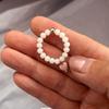 Elastic Cord Sweet Creative String of Beads Premium Sense Round Bead Rings  Women Jewelry Gift