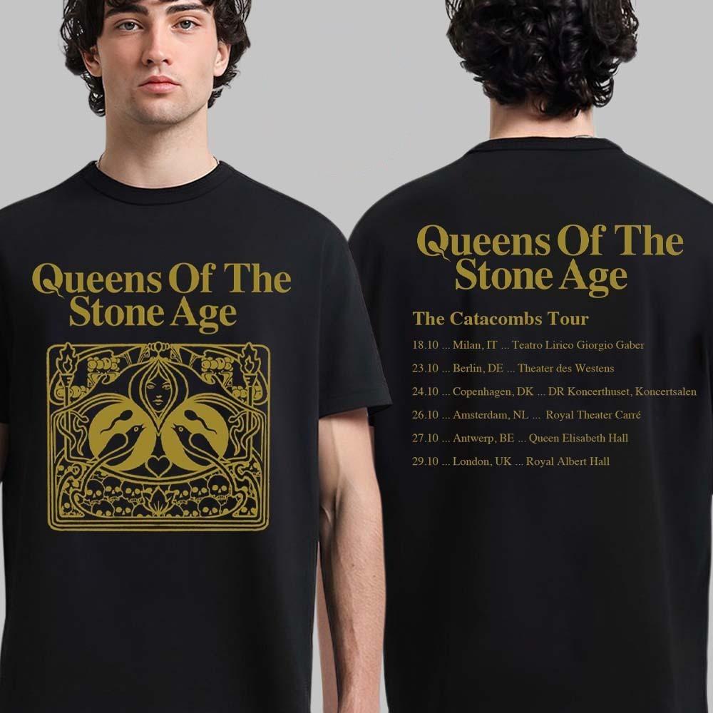 Queens Of The Stone Age The Catacombs Tour 2026 UK And EU Tour Dates T-Shirt L