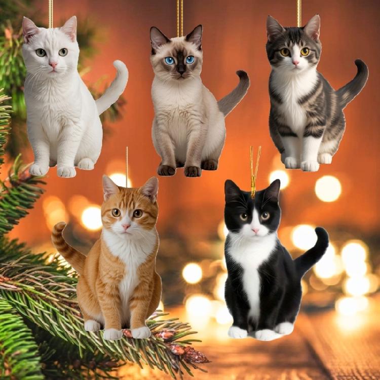 Stylish Black Cats  Car Hanging Ornament Rearview Mirror Decoration Acrylic Car Charm personalizes  Car Accessories