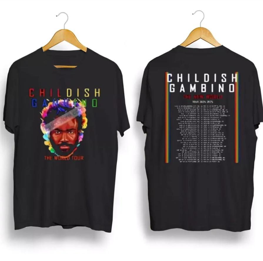 Childish Gambino 2024–2025 World Tour T-Shirt – Men’s Heavyweight Music Tee