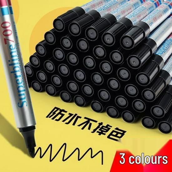 Black Oil-Based Waterproof Quick-Dry Marker Pen with Thick Tip, Ideal for Express Delivery Logistics. Fade-Resistant. чёрный