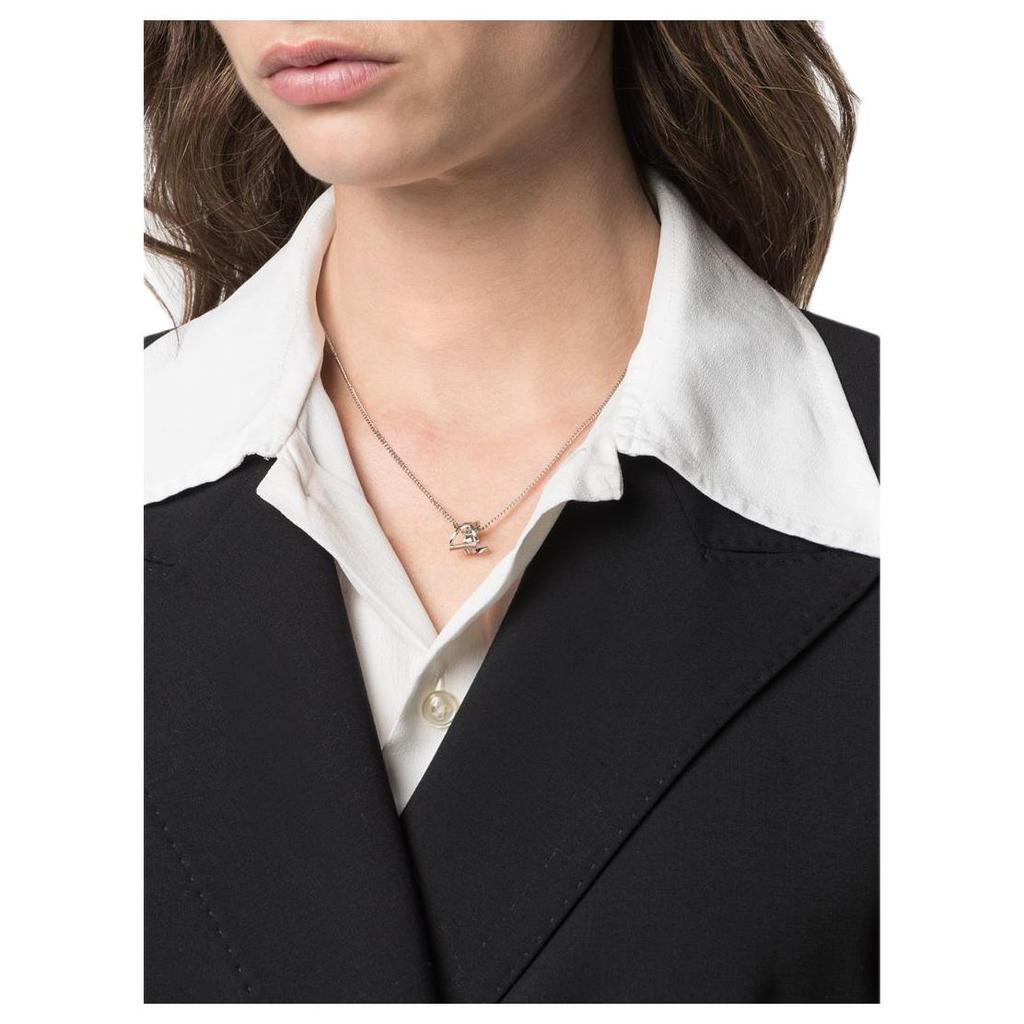 Saint Laurent Letter Twist Pendant Brass Necklace Unisex necklace 651779Y15008126