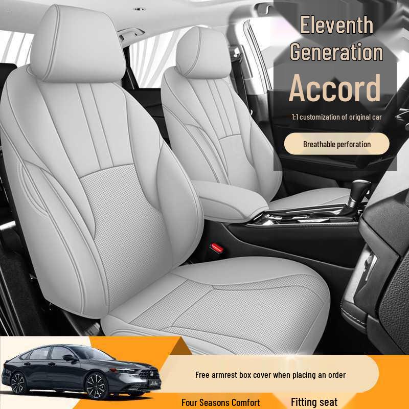 

Leather Car Seat Cushion for Accord 11th Gen - All-Season Fit Rear Half Cover