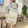 Schoolbag1011 new cute transparent pain bag cartoon foreign style backpack large capacity contrasting color backpack student schoolbag female