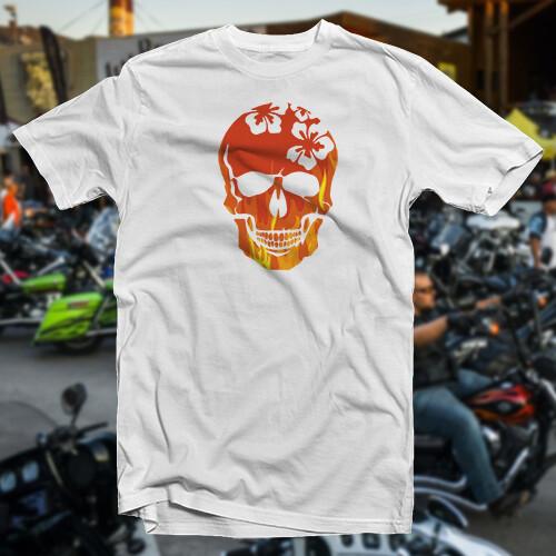 Ohana Skull COTTON T-SHIRT Sturgis Dayton Bike Week Club Biker Cycle Unisex T-Shirt L