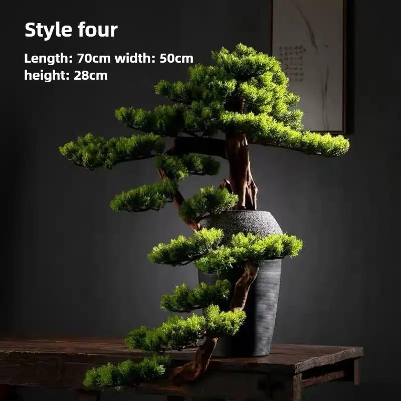 Artificial Cliff Cypress Welcome Pine Bonsai Plant Office Green Plant False Tree Decoration Hotel Soft Installation Landscape