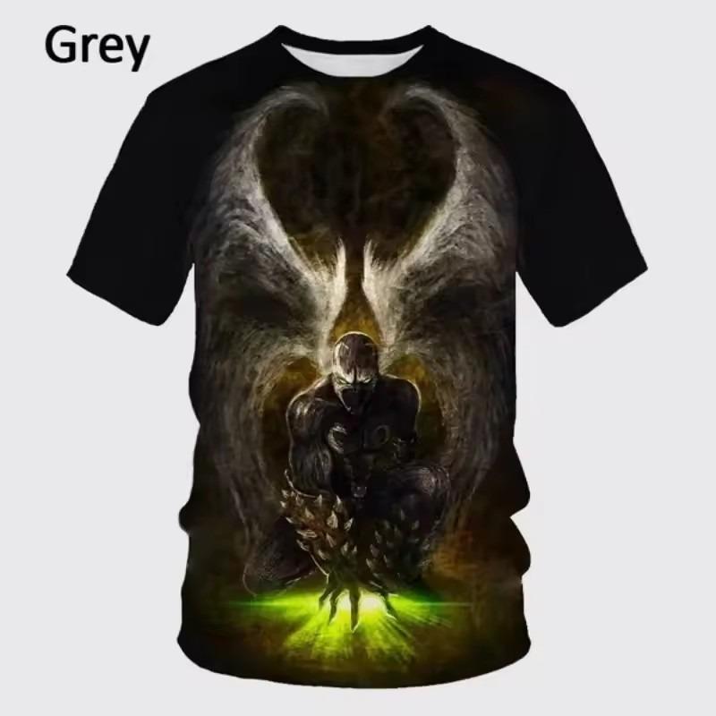 

3D-принт Спорт Быстросохнущая Дышащая Мужская Футболка Анимация Ангел S Spawn Улица Харадзюку Косплей Повседневный Уличный Топ с Коротким Рукавом 2XL