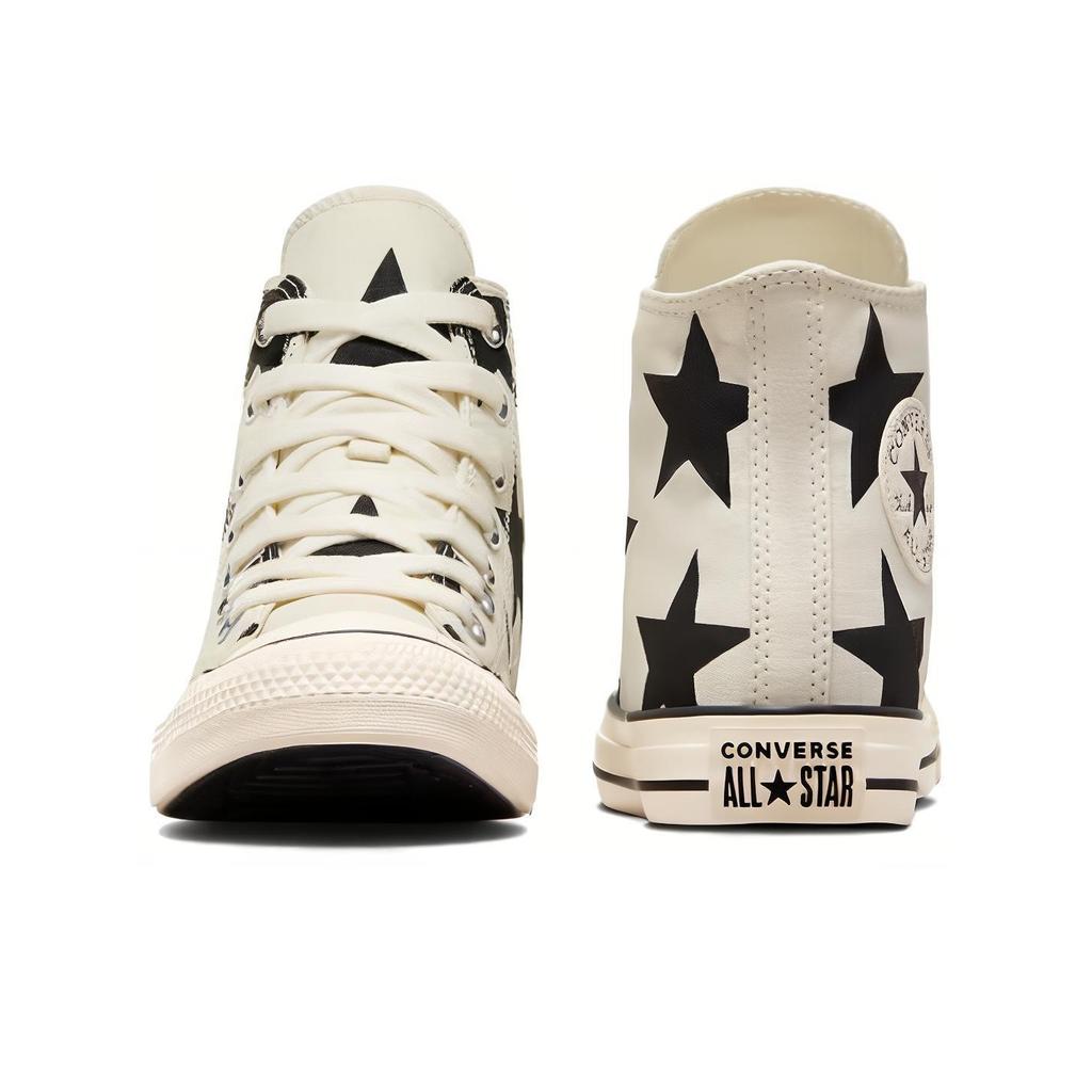 Converse Chuck Taylor Everyday Versatile Durable Breathable High-Top Canvas Shoes Women Sneakers Beige Black A09898C