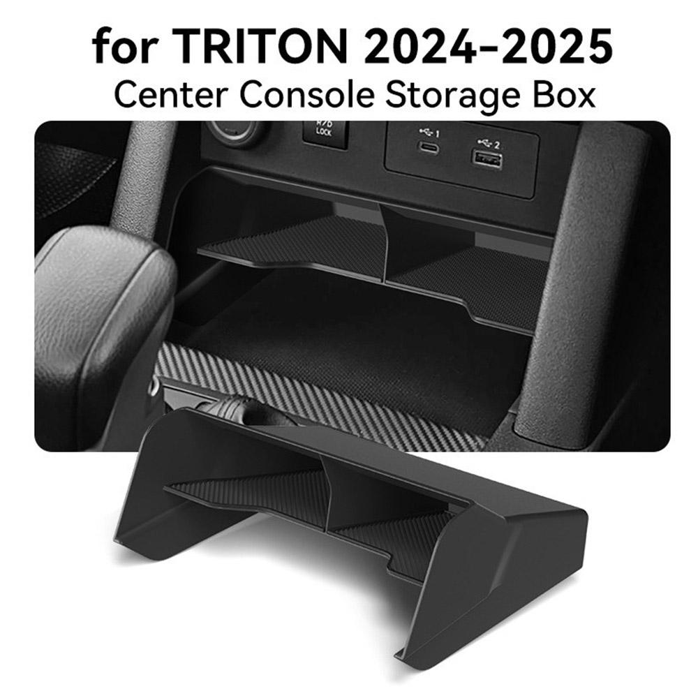 Armrest Hidden Storage Box Organizer Tray For Mitsubishi
