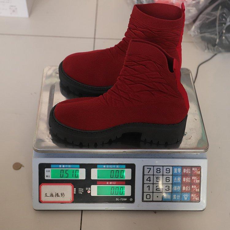 Fashion Spring and Autumn New Sock Boots Women's Plus Size Slip-on Stretch Boots Casual Outside Wear