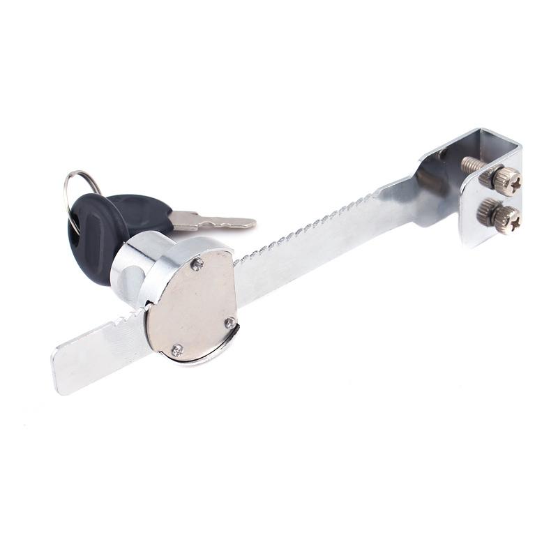 Sliding Glass Door Ratchet Lock With 2 Keys Suitable For 5-8mm Thick Glass Zinc Alloy Cabinet Showcase Display Lock