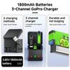 PALO 1800mAh Battery For GoPro Hero 8 7 6 5 Li-ion Battery Pack Motion Camera Battery Storage for GoPro Hero8 Rechargeable Batteries