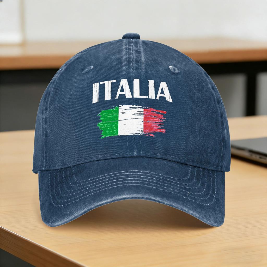 Baseball Cap Italia Italian Flag Vintage Spring Stylish Hip Hop Hats Couple WoUnisex Print Outdoor Gym Wholesale Baseball Caps
