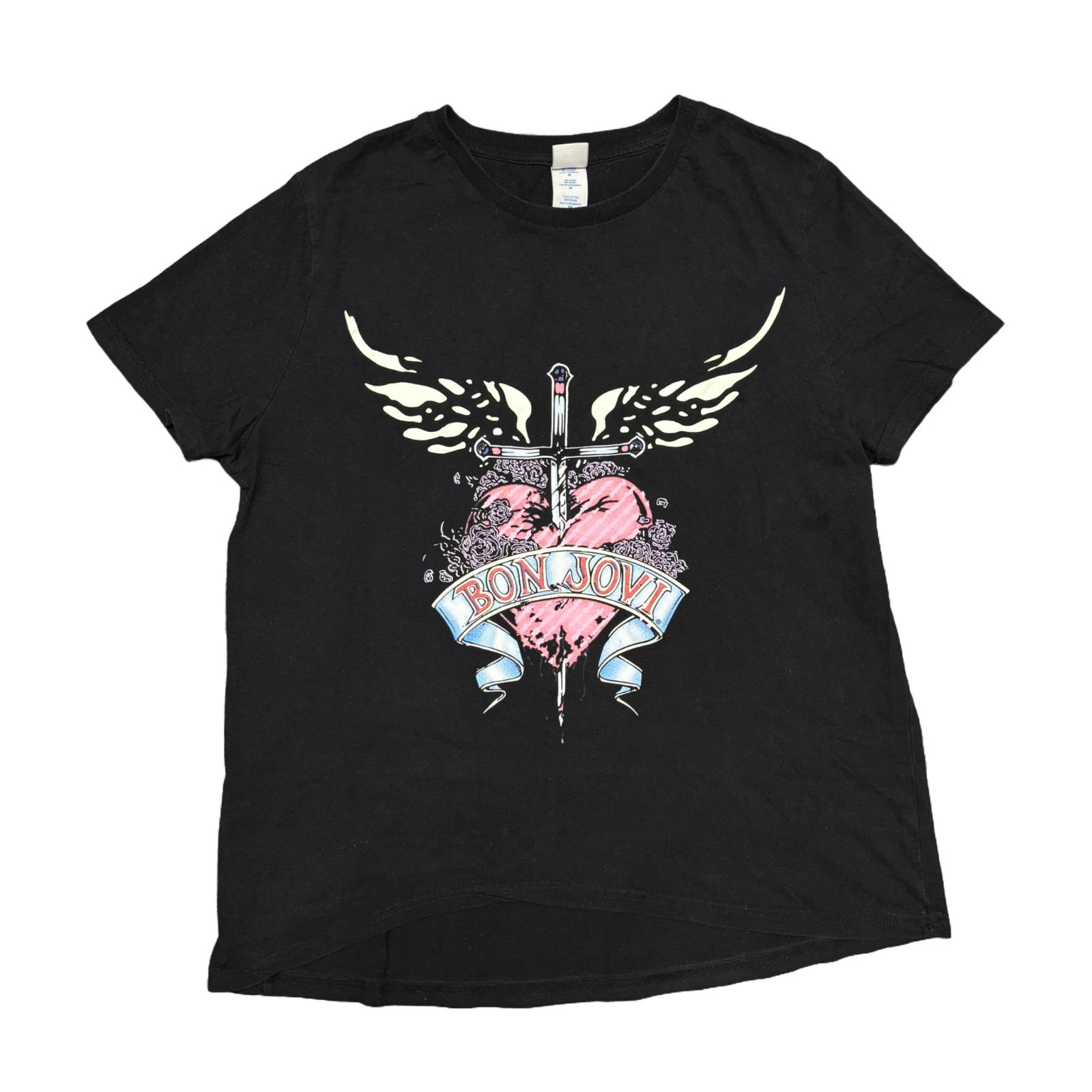 

Bon Jovi Shirt Medium Concert Rock Band Tee Aerosmith Guns N Roses Van Halen 80s L
