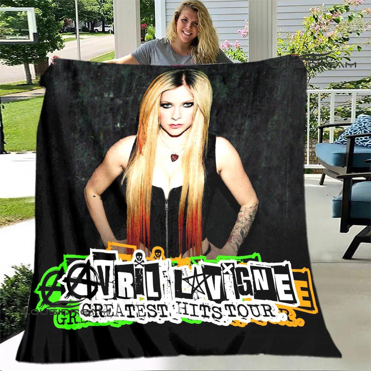 

Singer AVRIL LAVIGNE Printed blanket Flannel Warm blankets Soft and comfortable blanket bed linings cubre cama Birthday Gift 30x40in