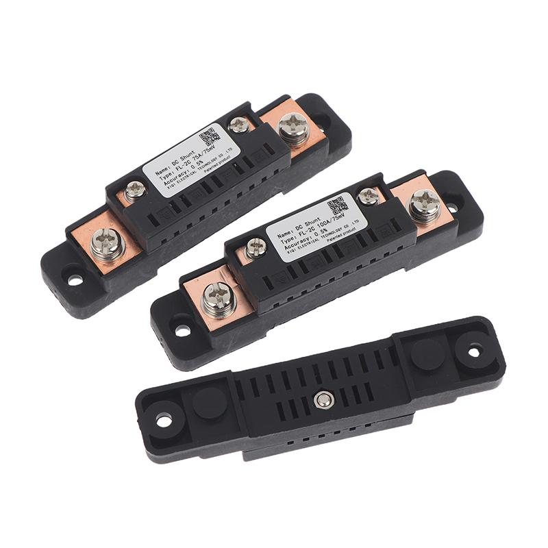 Hot Sale FL-2C Shunt 10A 15A 20A 30A 40A 50A 75A 100A 75mV DC High Accuracy With Base Ammeter Current Shunt Resistor