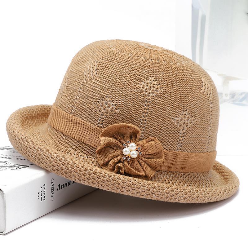 Knitted Fisherman Hat, Artistic Hat Women, Autumn Summer Korean British-Style Fedora, Trendy 56-58cm