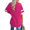 Womens' Fashionable And Casual -color Basic Round-neck Short-sleeved Top