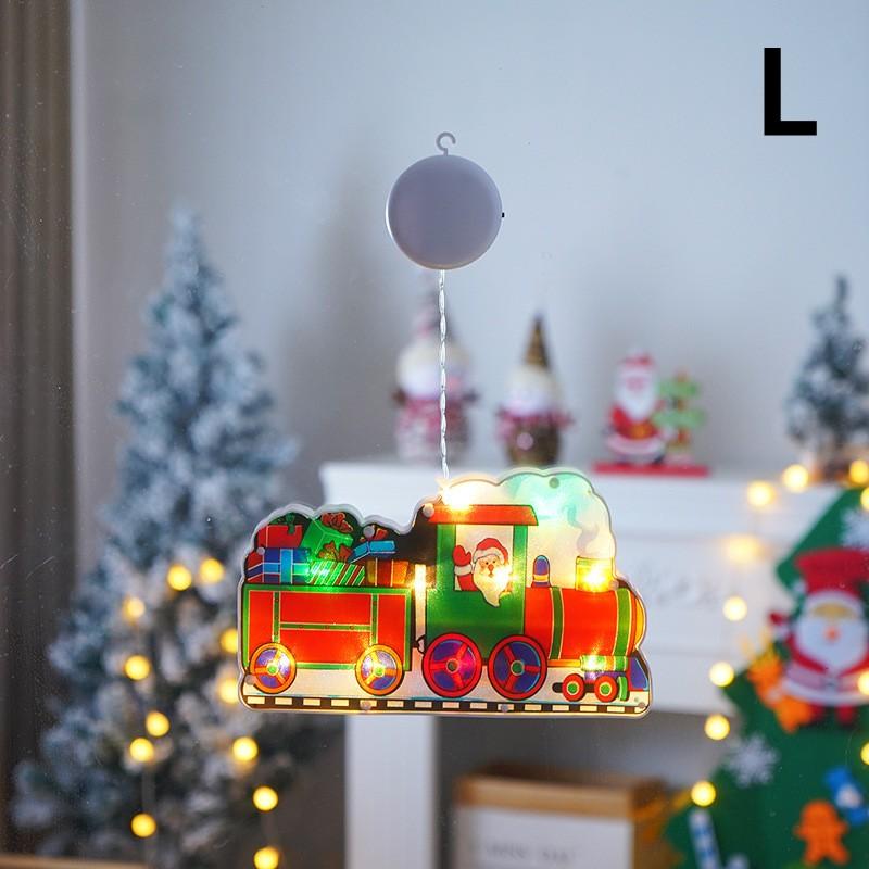 

12 Styles Christmas Lamp Window Hanging Lamp Christmas Decor Lamp Shop Window Room Decoration LED Sucker Light Small Color Lamp