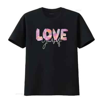 Color Love Yourself Positive Message Of Self Care Womens T Shirt Black M Vintage Washed Streetwear Fashion Unisex