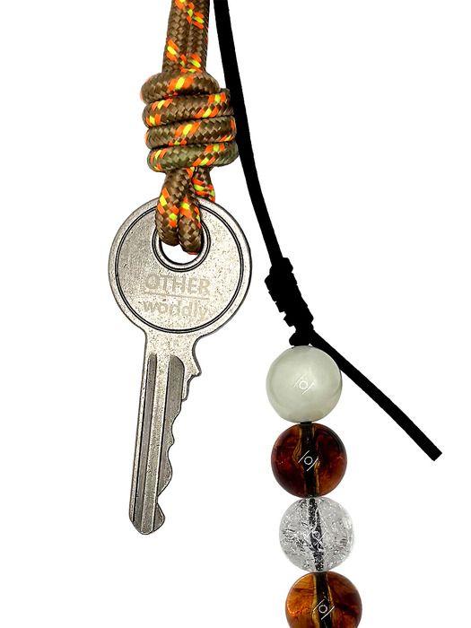 OTHER-worldly Bohemian Big Keyring [Brown Beads]