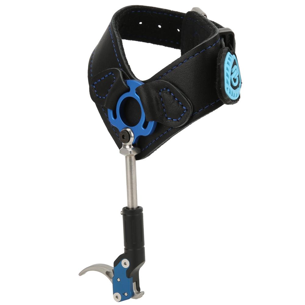 

Синій Алюмінієвий Сплав Шкіра Зручний Регульована Довжина Спусковий Механізм для Лука Наручний Ремінь Реліз для Стрільби з Лука