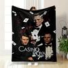 Classic Casino Royale 007 Poster Dark Warm Blanket, Perfect Throw for Living Room and Bedroom, Silky Soft Blanket for Restful Sleep