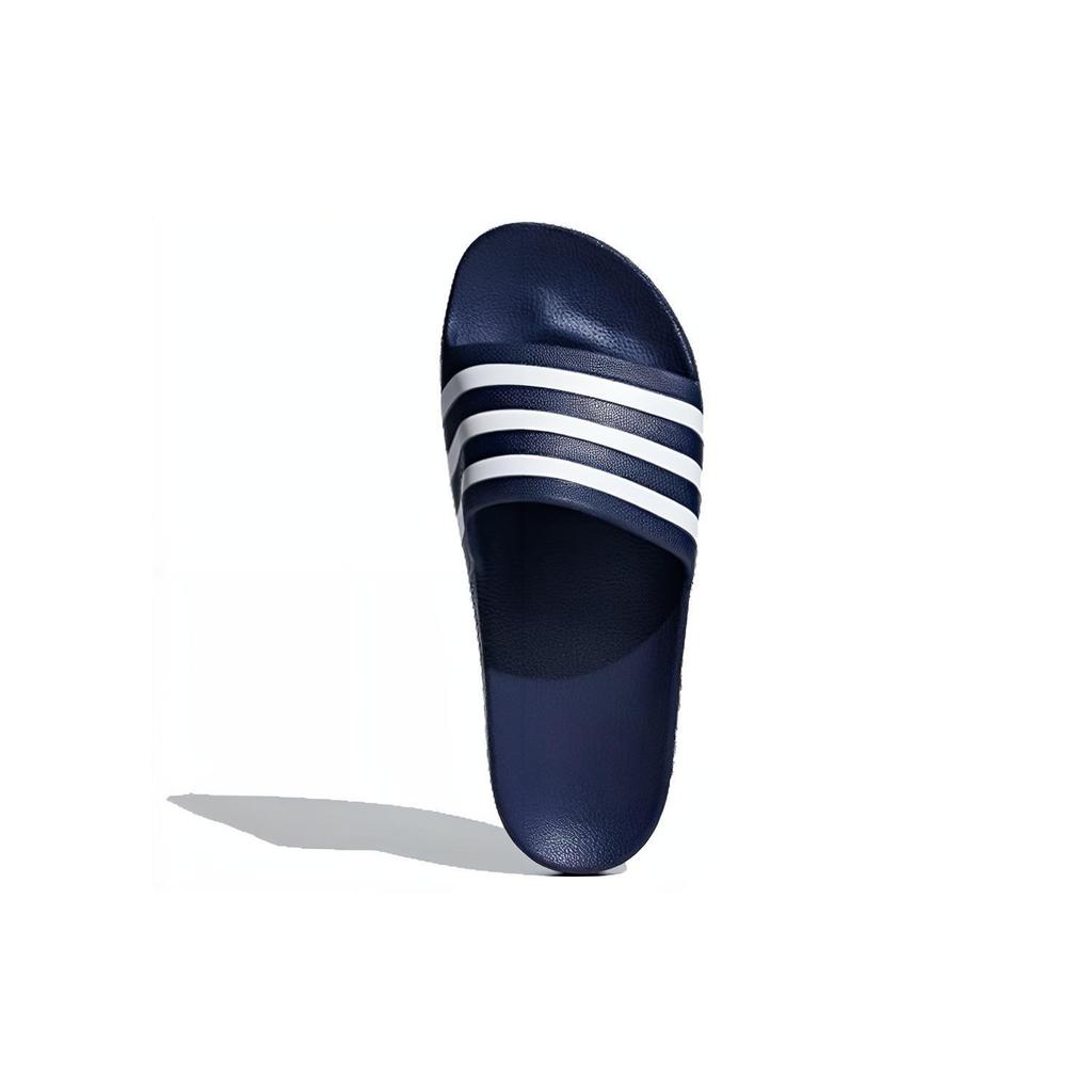 New Adidas Adilette Aqua Slides Dark Blue Cloud White F35542