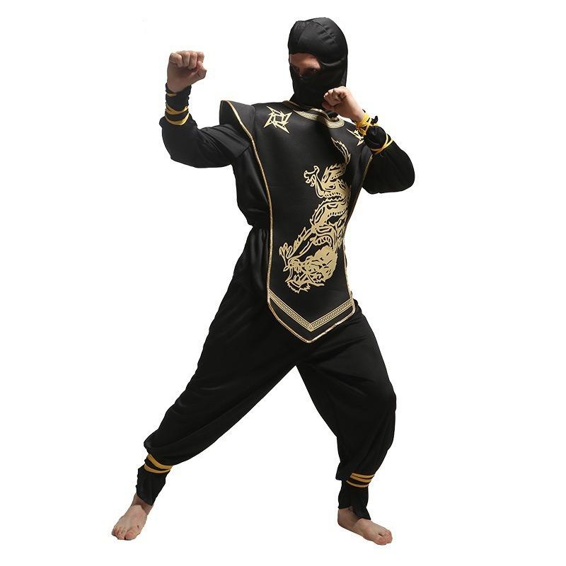 Adult Ninja Costume, Halloween, Masquerade, Samurai Character Night Walk Dress Performance Dress