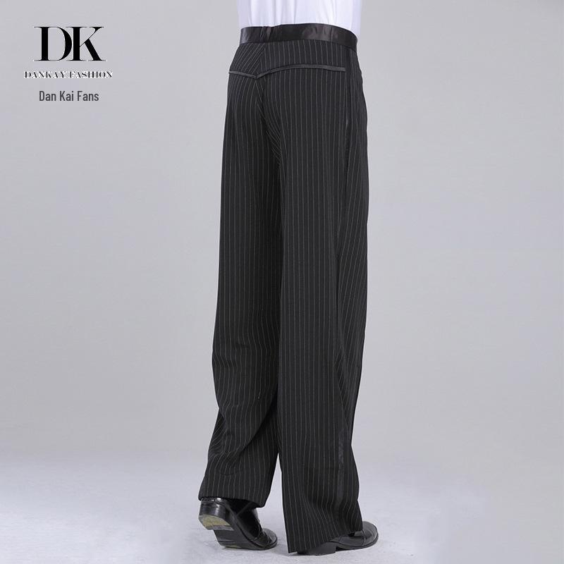 Dan Kai Herren Lateinische Tanzhose: Erwachsene Straight-Leg Ballroom Übungskleidung