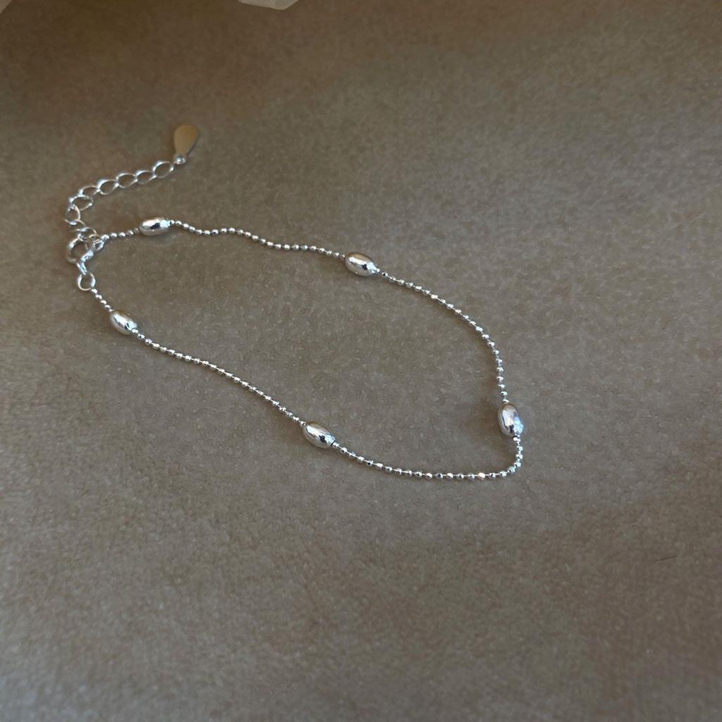 Round Bead Rice Grain Bracelet Women's Small Exquisite Simple Versatile Minimal Doudou Olive Bead Bracelet