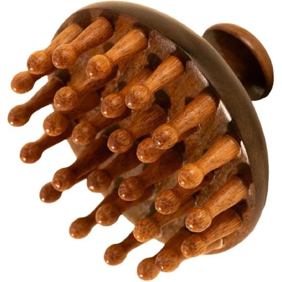 

Premium Wooden Scalp Massage Brush, Shampoo Brush, Wet and Dry, Scalp Massager for Reduces Dandruff and Stimulates Hair Growth коричневый