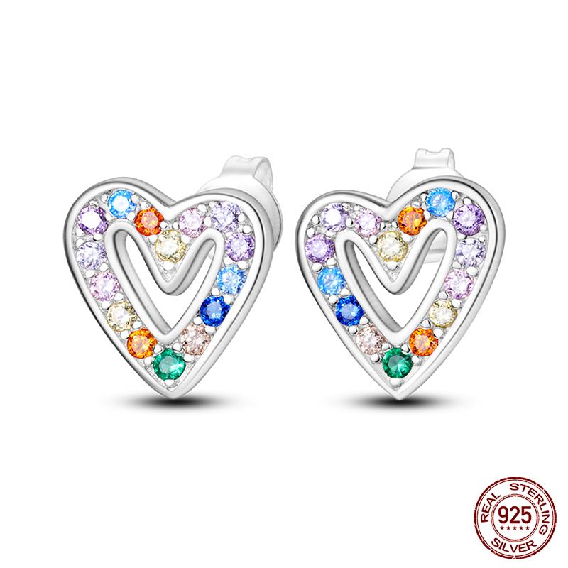 

Серьги из стерлингового серебра 925 пробы с разноцветными перьями для женщин, милые мини-серьги-пусеты в виде эльфа, бабочки, звезды, луны, изысканные украшения на Хэллоуин, подарки