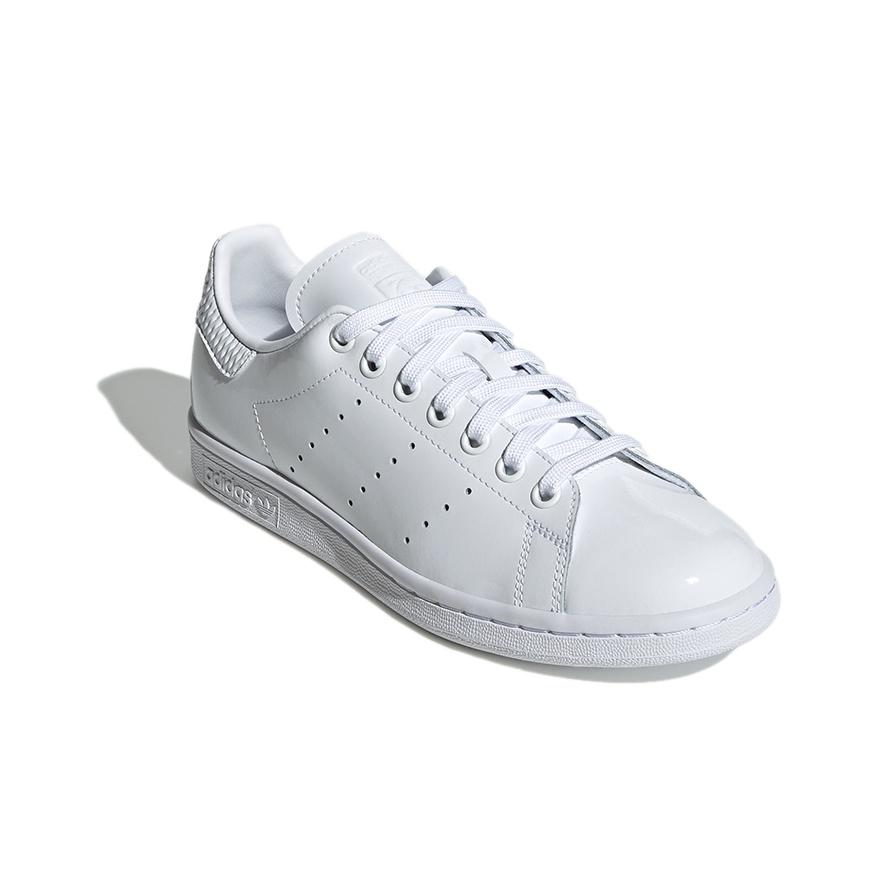 adidas Originals Stan Smith Synthetic Leather Patent Low-Top Sneakers Women Sneakers White EE4760