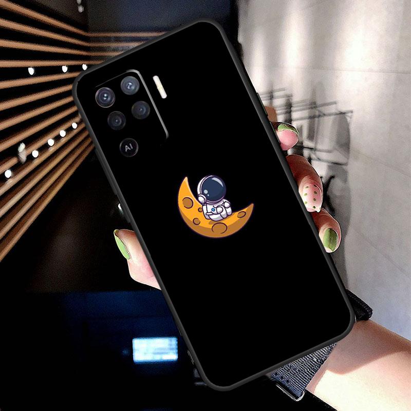 Star Astronaut Cute Case For Oppo A5 Pro A15 A17 A57 A77 A18 A38 A58 A78 A98 A94 A74 A54 A16 A76 A96 A40 A60 A80